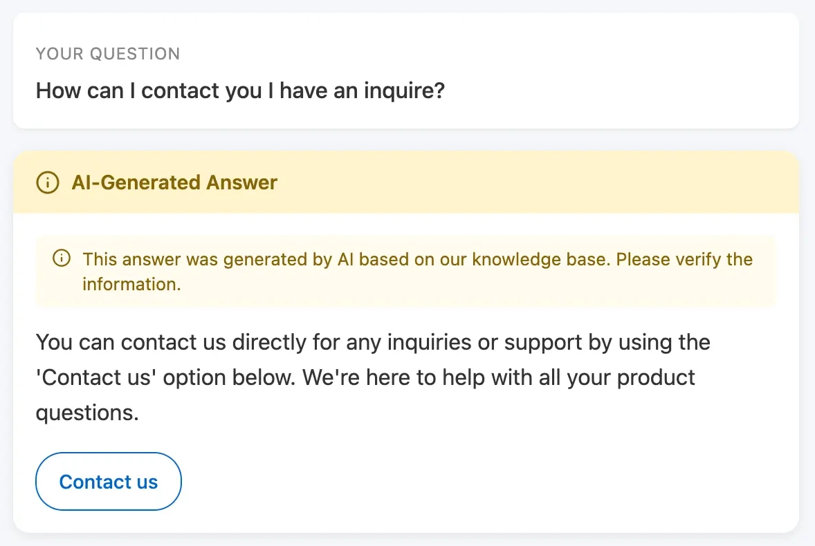 Attached buttons examples screenshot